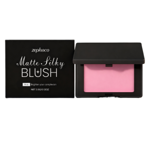 Zephoco pink matte silky blush docile and easy to smudge tender and light skin-friendly daily makeup