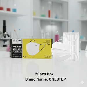 Safety Plus 4PLY Premium Medical Mask BFE 98% Medical Face Mask Extra Protection Virus 4ply Disposable Mask Black/Blue