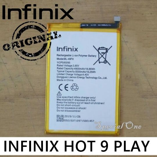 Battery infinix Hot Play Ori Batre Baterai Hot 9play type BL