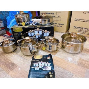 BỘ NỒI ĐỨC 6 MÓN 12 CHI TIẾT CAO CẤP CHÍNH HÃNG - HÀNG ĐỦ CÂN