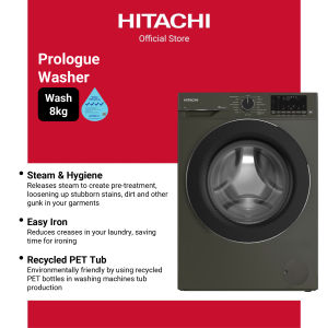 Hitachi Front Load Steam & Hygiene Front Load Washer 8kg BD-80YFVEM