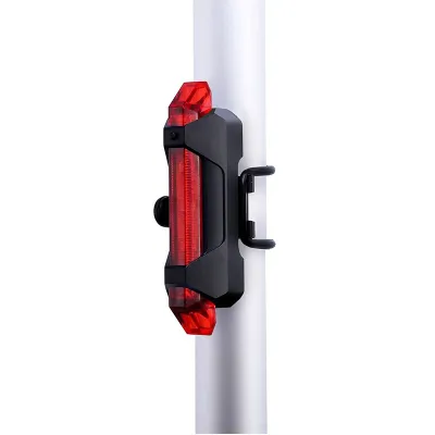 Lampu Sepeda LED / Bicycle LED Tail Light Waterproof USB Rechargeable 5 LED - 3 Warna GUDANG VARIASI 712