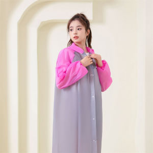 kangle 【👍🏻คุณภาพสูง👍🏻】อัพเกรดผ้า EVA เสื้อกันฝนหนา นำมาใช้ใหม่ เสื้อกันฝน การออกแบบสีแฟชั่น เสื้อกันฝนข้อมือยืดหยุ่น เสื้อกันฝนสำหรับสุภาพสตรี เสื้อกันฝนสำหรับผู้ใหญ่ เสื้อกันฝนสำหรับเด็กเปิดฤดูกาลเรียน ของขวัญสำหรับนักเรียน