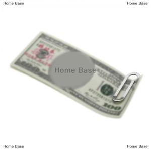 [COD] Home Base คลิปหนีบกระดาษสแตนเลสแบบบางกระเป๋าสตางค์คลิปหนีบธนบัตรคลิปหนีบธนบัตรที่ใส่เงินสดช่องใส่เงินบัตรเครดิต