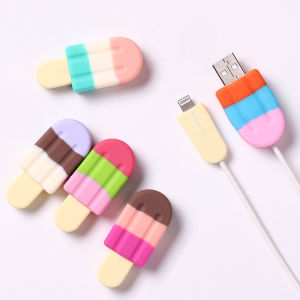 【Buy 5 Get 1 Free】Ice Cream Cord Cable Protector Cable Winder Cover Charger Protector compatible For Android/iP Phone Charger Case