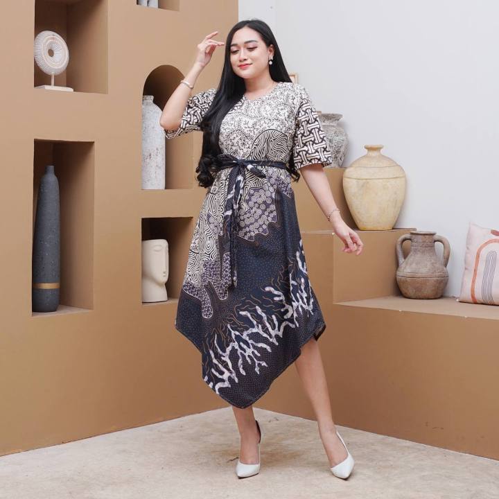 DRESS BATIK / BATIK WANITA / DRESS FORMAL / DRESS KONDANGAN / DRESS NATAL / DRESS  BATIK NEW MOTIF / BATIK SERAGAM / BISA COD / BISA BAYAR DITEMPAT Gaun Batik  Polimikro - Lazada | Lazada Indonesia