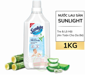 Nước lau sàn Sunlight 1kg chai (màu xanh/trắng/hồng)