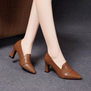 Free Shipping Versatile Professional Stylish And Comfortable Pointed-Toe High Heels For Women 2026 Autumn New Collection Shallow-Toe Slip-On Flats For Women