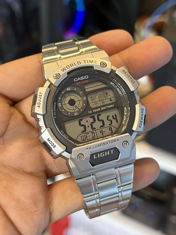 Casio world clearance time illuminator wr100m