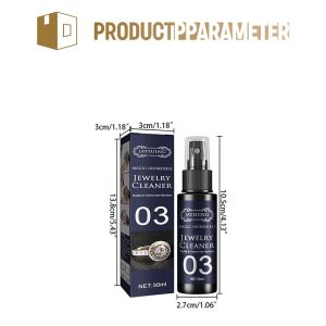 30ML Gem Jewelry Cleaner Solution Anti-Tarnish Non-Toxic Care Spray for Gold Sliver Rings Watch Diamonds