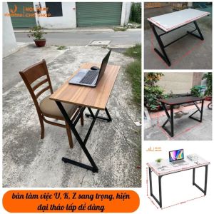 VNH-506 Bàn làm việc bàn học chân chữ Z U K bộ bàn ghế làm việc máy tính bàn ghế gaming hiện đại