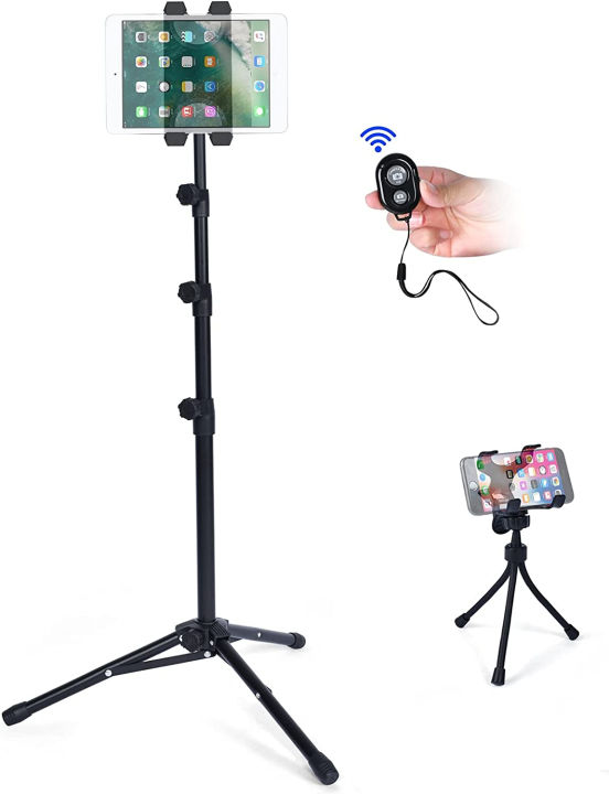 T-SIGN Reinforced iPad Holder Tripod Stand, Floor Tablet Mount for ...