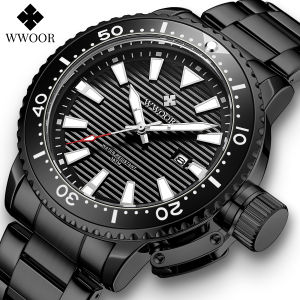 WWOOR 2022 Original Watch For Men Cool Original Fashion Gold Stainless Steel Waterproof Business Men Watches With Free Gift Box 8835