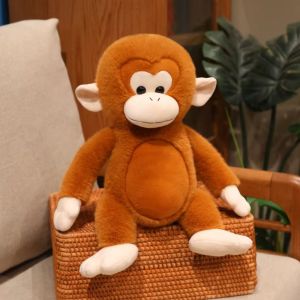 WARM Stuffed Doll Plush Monkey Doll Realistice Simulation Monkey Plush Toy Birthday Gift 28/40CM Orangutan Plush Doll Room Decor