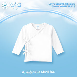 Cotton Central™ (3 pcs) Long Sleeve Tie-Side / Tieside Newborn Infant Baby 100% USA Cotton Boy Girl Stuff And Clothes