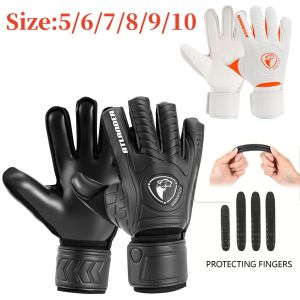 Size 5/6/7/8/9/10 Finger Save Goalkeeper Gloves Football Latex Guard Grip Protection Kids Adults Soccer Fingerave Goalie Glove