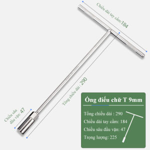 Ống điếu lục giác chữ T BTOOL cần siết tay vặn tuýp chữ T inox cao cấp đầy đủ thông số từ 6mm - 19mm