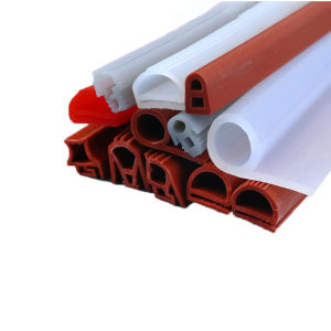 Silicone Sealing Strip U Type With Top Bubble Oven High Temperature Rubber Anti-collision Strips Metal Edge Banding Parts