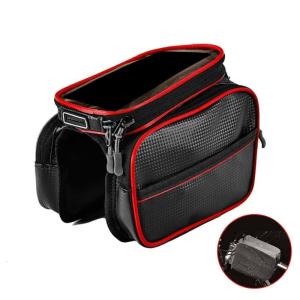 Bike Phone Mount Holder Handlebar Bag Mountain Bicycles Front Top Tube Pannier Pouch Large Capacity Bike Front Frame Bag