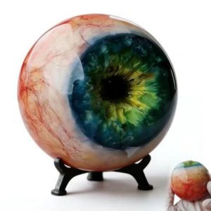 NHIH Hyper-Realistic Eyeball Ornament Resin 3D Monster Eye Prop Scary Multicolor Eyeball Decoration Halloween