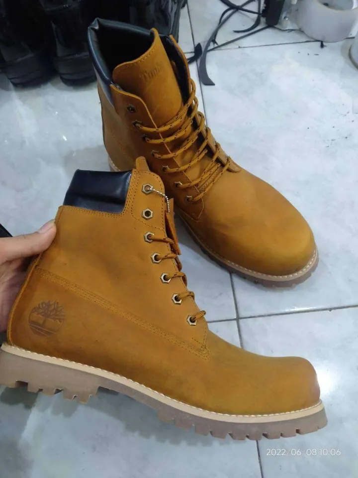 Sepatu Safety Pria Timberland Men 6'In Prem Boot Wheat Nubuck Tan