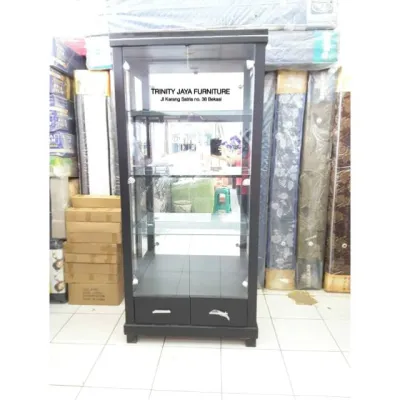 Lemari Kaca Pajangan Hias minimalis kayu/Trinityjayafurniture