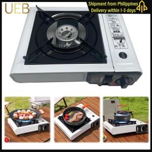【UEB】Butane Camping Stove Adjustable Single-Burner Butane Stove Windproof Cassette Furnace for Indoor & Outdoor Cooking