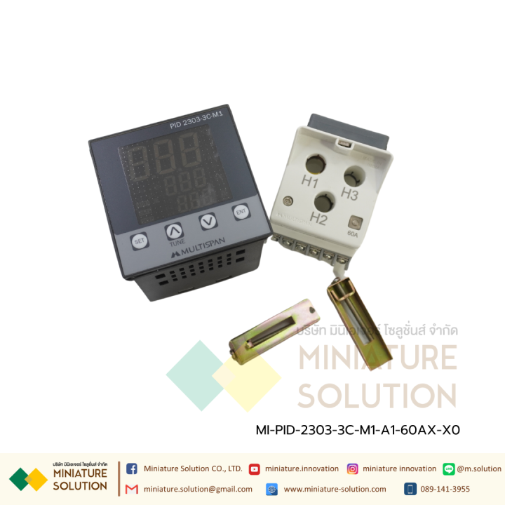 PID-2303-3C-M1-A1-60AX-X0 PIC Temperature Controller with Built In Ampere Indicator and RS-485 MODBUS Multispan