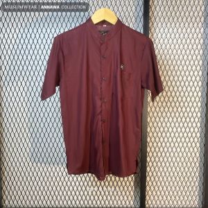 Annawa - Kemeja Koko Kombinasi Pria Dewasa / Baju Koko Kemeja Sanghai / Baju Koko Kurta Lengan Pendek Terbaru 2025