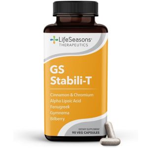 Thực phẩm hỗ trợ cân bằng đường huyết tự nhiên LifeSeasons THERAPEUTICS GS Stabili-T 90 VEG CAPSULES cho tuýp 1&2 của Mỹ