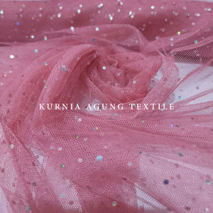 Kain Tile Diamon Meteran Soft Tulle Tila Halus Jatuh Sprinkle Bahan Gamis Wanita Rok Tutu Dress Dekorasi Gaun Murah Kurnia Agung Meteran (100cm) yard