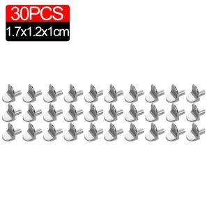 หมุดยึดตู้เสื้อผ้า50ชิ้นที่ยึดรองรับชั้นแขวนประดับผนังตู้โลหะผสมสังกะสีที่จับยึดรองรับกระจก