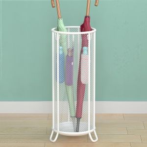 OWNNEW Drainage Design Umbrella Holder Metal Stand Type Storage Rack Space Saving Umbrella Barrel Home Entrance