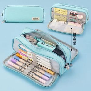 (SG Seller) Angoo Pencil Case Large Capacity Student Pencil Bag Stationery Pencil Box School Students Supplies