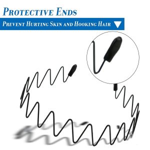 Metal Big Waved Style Sport Headband Men Adult Hair Hoop