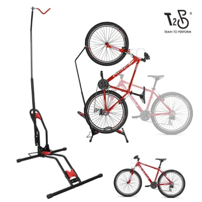 T2P Vertical Bike Stand Freestanding Upright Bicycle Floor Stand Storage Rack for 20-29 Bicycles