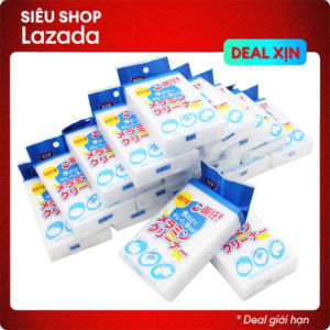 Set 10 Miếng mút xốp bọt biển Melamine thần thánh cọ rửa đa năng - Miếng cọ rửa chén bát đa năng