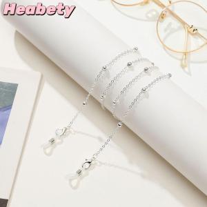 Heabety Fashion Metal Multifunction Glasses Beaded Glasses Chain Girl Summer Beads Hangs Mask Strap Handmade Necklace Sunglasses Lanyard