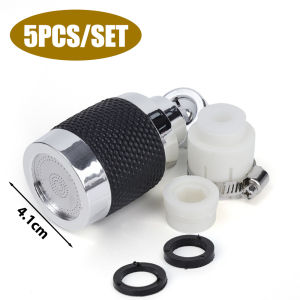 【On Sale】ก๊อกน้ำหมุนเครื่องพ่นสารเคมีแบบหมุนได้ ° 360ยืดหยุ่นได้ก๊อกน้ำอ่างล้างจานเย็นแบบเดี่ยวสีดำ