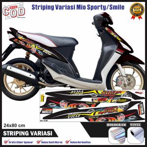Stiker Striping Variasi Yamaha Mio Sporty Striping List Motor Sporty Hologram Vinyl Termurah