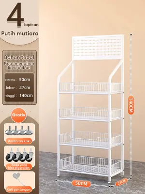 Dida Rak Chiki Serbaguna Rak Gawang Sembako 4 Dan 5 Susun Rak Snack Rak Toko Jajan Rak Besi Rak Troli
