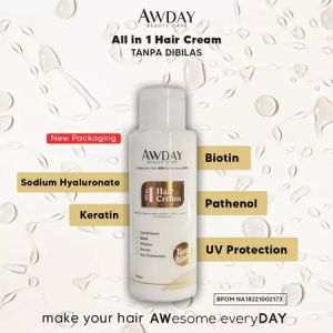 Conditioner Awday All in 1 Hair Cream BPOM AWDAY BUNDLING PAKET SUPER HEMAT 3in1 Shampoo 250ML & 100ML dan Hair Cream All in 1 Conditioner 100ml BPOM / conditioner rambut kondisioner rambut conditioner rambut smoothing konditioner penghalus rambut