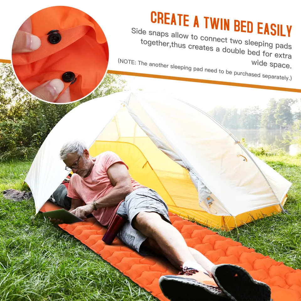 Camping Sleeping Pad with Pillow Built in Pump Ultralight Inflatable Sleeping Mat Waterproof Camping Air Mattress for Backpacking Hiking Tent Traveling Lazada PH