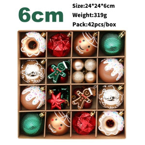 42PCS 2026 Christmas Balls Set Distinctive Christmas Tree Decoration Christmas Decorations for Home