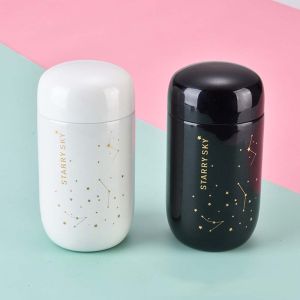 LIANG Small Capacity 304 Stainless Steel Starry Sky Leakproof Coffee thermos Children Gift Vacuum Flask Coffee Mug Thermos Cup Water Bottle