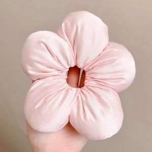 F4 Ikat Rambut Jumbo Bunga Bantal Warna Salem 16.5cm Oversized 3D Floral Hair Scrunchie SBXJ001