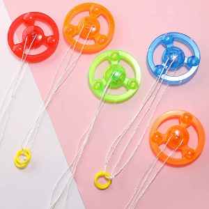 Com bo 5 Đồ chơi con quay dây kéo bánh đà phát sáng - bánh xe tùng xèng trò chơi tuổi thơ quà tặng cho bé