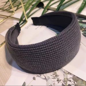 Bando Kain Rajut Korea Bandana Lebar Wanita Soft Knitted Wide Side Headband BKLR001