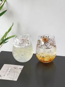 แก้วน้ำรูปไข่ตลก แก้วน้ำผลไม้ความจุขนาดใหญ่ แก้วกาแฟ แก้วอเมริกาโนเย็น แก้วค็อกเทลรูปไข่ เครื่องมือครัวบาร์