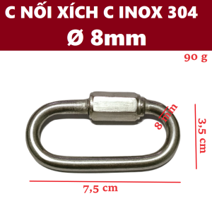 Móc nối xích khóa xích INOX 4 5 6 8 10 12